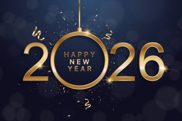 2026 Happy New Year Background Design. Greeting Card, Banner, Poster. Vector Illustration.